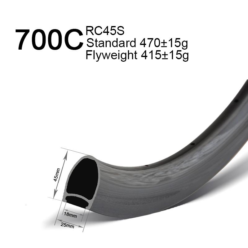 700c 45mm deep clincher rims