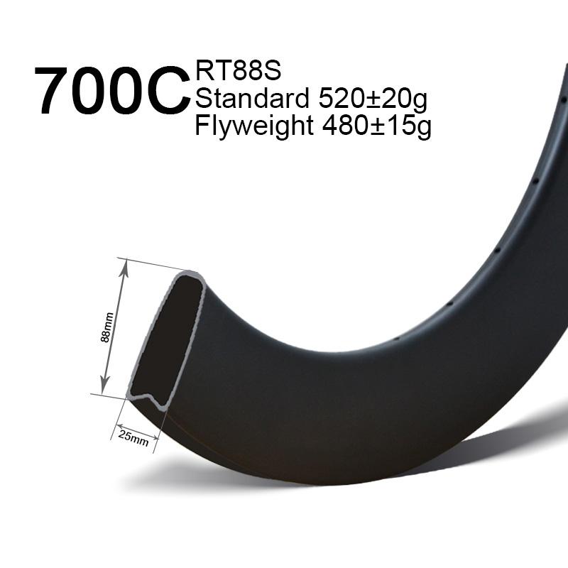 700c 88mm deep tubular rims
