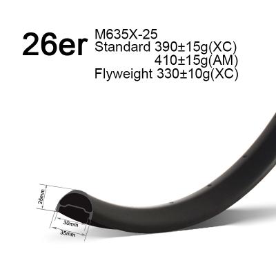 26er 35mm wide mtb rims