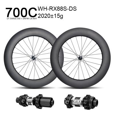 25mm wide 88mm deep road bicycle wheels 700c
