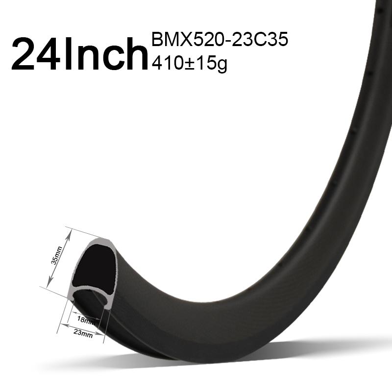 23mm wide 35mm deep clincher bmx rims